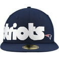 thumbnail image 2 of Men's New Era Navy New England Patriots Checkered Undervisor 59FIFTY Fitted Hat, 2 of 6
