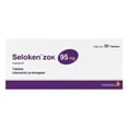 thumbnail image 1 of Seloken Zok Metoprolol 95 mg liberación prolongada 30 tabletas, 1 of 4