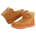 thumbnail image 4 of Quealent Toddler Snow Boots Boys Girls Winter Warm Shoes High Top Outdoor Sneakers for Cold Weather Brown for Size 10, 4 of 6