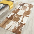 thumbnail image 2 of SAFAVIEH Studio Leather Kimbra Animal Print Area Rug, Ivory/Tan, 5' x 8', 2 of 6