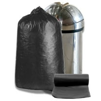 Plasticplace 32-33 Gallon Trash Bags │ 16 Microns │ Black High Density Garbage Can Liners │ 33” x 40” (250 Count)