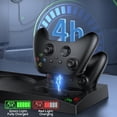 thumbnail image 2 of Soporte refrigerador con base de carga y doble controlador para Xbox Series X, con espacio para guardar auriculares y discos de juegos, y 2 baterías recargables de 1400 mAh, 2 of 8