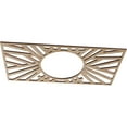 thumbnail image 2 of 22"W x 11"H x 8 1/8"ID x 3/8"T Hoover Wood Fretwork Pierced Ceiling Medallion, Red Oak, 2 of 3