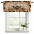 thumbnail image 2 of 2 Pack Valances for Windows, Leopard Printed Window Valances for Living Room/Bedroom/Bathroom, Funny Animals Textured Bathtubs Light Filtering Kitchen Curtain Valance Window Treatment 42"W x18" L, 2 of 9