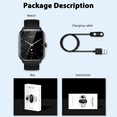 thumbnail image 5 of Cyberdyer KT65 Smart Watch for Men Women (Answer/Make Calls) 1.9”Large HD Screen Business Smart Watch Waterproof Fitness Tracker - Black, 5 of 10