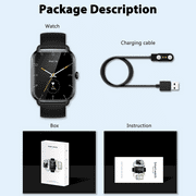 EIGIIS KT65 Smart Watch for Men/Women (Answer/Make Calls), 1.9’’ Large HD Screen Business Smart Watch Waterproof Watch with Pedometer, 1pc