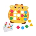 thumbnail image 2 of BELOVING Jeu d'Association de Formes Compétences de Base Jouet d'Activité pour Enfants de 2 à 4 Ans Cadeau de Vacances Jaune, 2 of 10