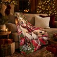 thumbnail image 3 of Christmas Labrador Pet Photo, Festive Pet Portrait Pattern, Warm Flannel Blanket for Living Room and Bedroom with Detailed Artwork, Dog Lovers Christmas Gift, Pet Lover Home Decor, 3 of 9