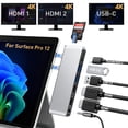 thumbnail image 1 of Estación de Acoplamiento Yeemie Pro Quad 4K HDMI USB Hub para Surface Pro 12, 1 of 9