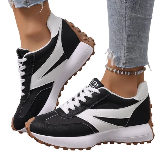 Willtoo Womens Retro Platform Sneakers Lace Up Thick Sole Walking Shoes Non Slip Fashion Casual Athletic Trainers