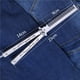 thumbnail image 3 of Soidarity Entrenamiento cuchillo plegable práctica peine todo acero peine cuchillo entrenador portátil para principiantes Cuidado del cabello Plata Soidarity CE003154-01, 3 of 4