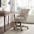 thumbnail image 2 of Urbanpro Transitional Wood Upholstered Office Chair in Fern Beige, 2 of 9