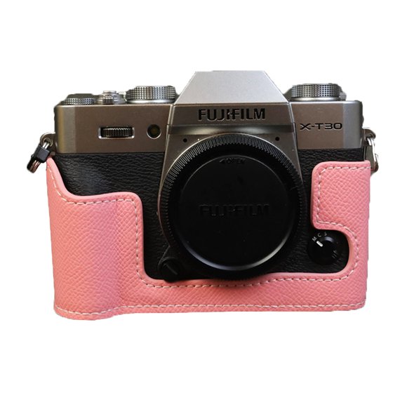 GadgetCom Camera Half Case Compatible with FUJIFILM X-T30 II XT30 / X-T20 / X-T10 , Anti-Slip PU Leather Shell Protective Cover