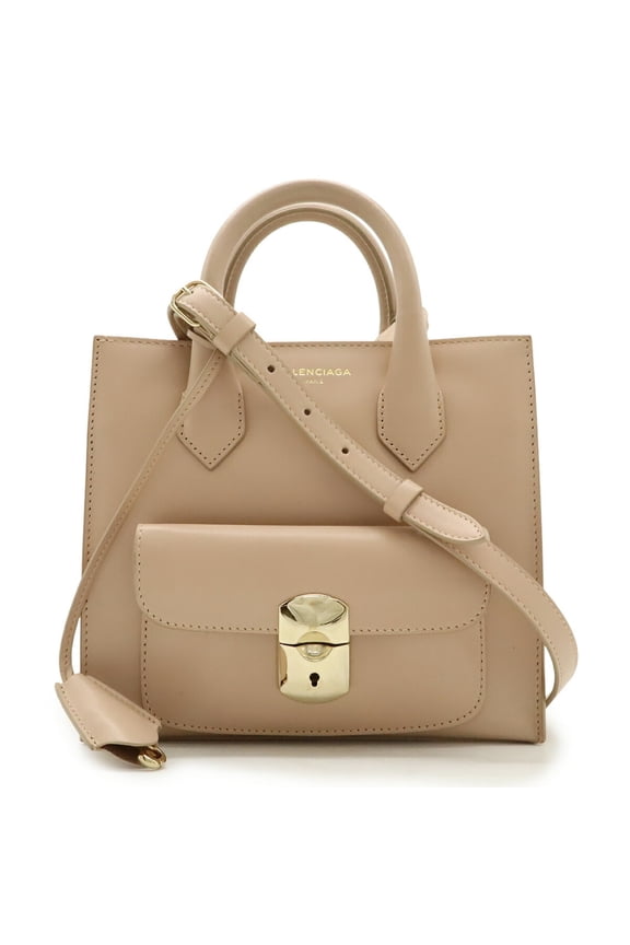 Pre-Owned BALENCIAGA Padlock Mini All Afternoon Handbag/Shoulder Bag in Pink Leather... (Good)