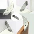 thumbnail image 5 of Qucyy Fixing bracket, Metal corner brackets Stainless Steel Angle Bracket Repair Fixing Triangle Corner Bracket for Furniture Shelf Cabinet Table Cir,Starlight,20Pcs, 5 of 5