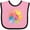 Pink and Black, variant on Inktastic Breast Cancer Awareness Ribbon Art Girls Baby Bib