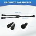 thumbnail image 2 of Uxcell 4-Core 4 Pin Y Splitter Connector, 30cm 20AWG IP65 Y Shape 1 Male to 2 Female Extension Cable for LED Lighting, 2 of 7