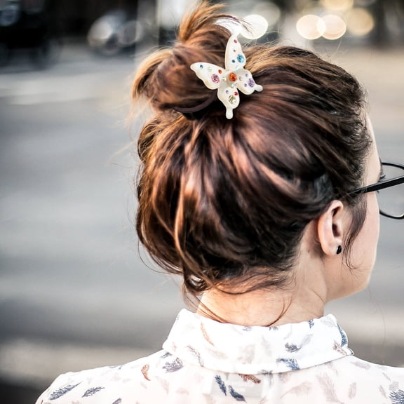 NICEXMAS ul Butterfly Hair Ties For Teens 1Pack