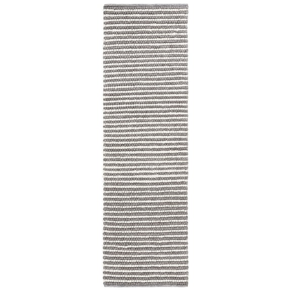 SAFAVIEH Natura Fredrick Striped Runner Rug, Ivory/Dark Brown, 2'3" x 8'