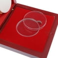 thumbnail image 3 of Caja de de almacenamiento con 1 cápsula de plástico para monedas, protección de recolección de monedas conmemorativa para monedas de 40 mm (4.0 Zulema Contenedor de monedas de madera, 3 of 7