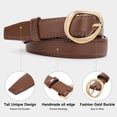 thumbnail image 3 of SENDEFN 2 Pack Women's Belts Leather with Gold Buckle Fashion Waist Belt for Ladies Casual Jeans Dresses, 3 of 6