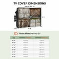thumbnail image 3 of Outdoor TV Cover 30 to 32 Inches, Barn Door Vintage Brown Countryside Farmhouse Waterproof and Weatherproof TV Cover with Remote Control Pocket, Flat Screen TV Cover Protector for Outside TV, 3 of 6