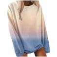 thumbnail image 2 of 2023 Chandail en Molleton Oversize pour Femmes Mode Femme Manches Longues Col Rond Blouse Imprimée Automne Pull Décontracté Tops Coupe Ample Tops pour Femmes, 2 of 5