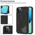 thumbnail image 2 of SaniMore for iPhone 13 Pro 6.1" PU Leather Case RFID Blocking, Back Magnetic Button Flip Wallet Cover Built-in Card Slot & Multi-Angle Kickstand Ultra-Thin Full Body Protective Shell, Black, 2 of 8