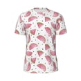thumbnail image 5 of Wukai Watermelon Print Men's Short-Sleeved Mesh T-Shirt,Quick-Dry Short Sleeve Workout T-Shirt-6X-Large, 5 of 8