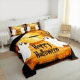 thumbnail image 3 of jejeloiu Happy Halloween Full Size Comforter Sets,Cute Cartoon Ghost Bedding Comforter Set,Kawaii Pumpkin Lantern Bedding Sets For Boy Girl,Breathable Home Decor Reversible,3-Piece, 3 of 8