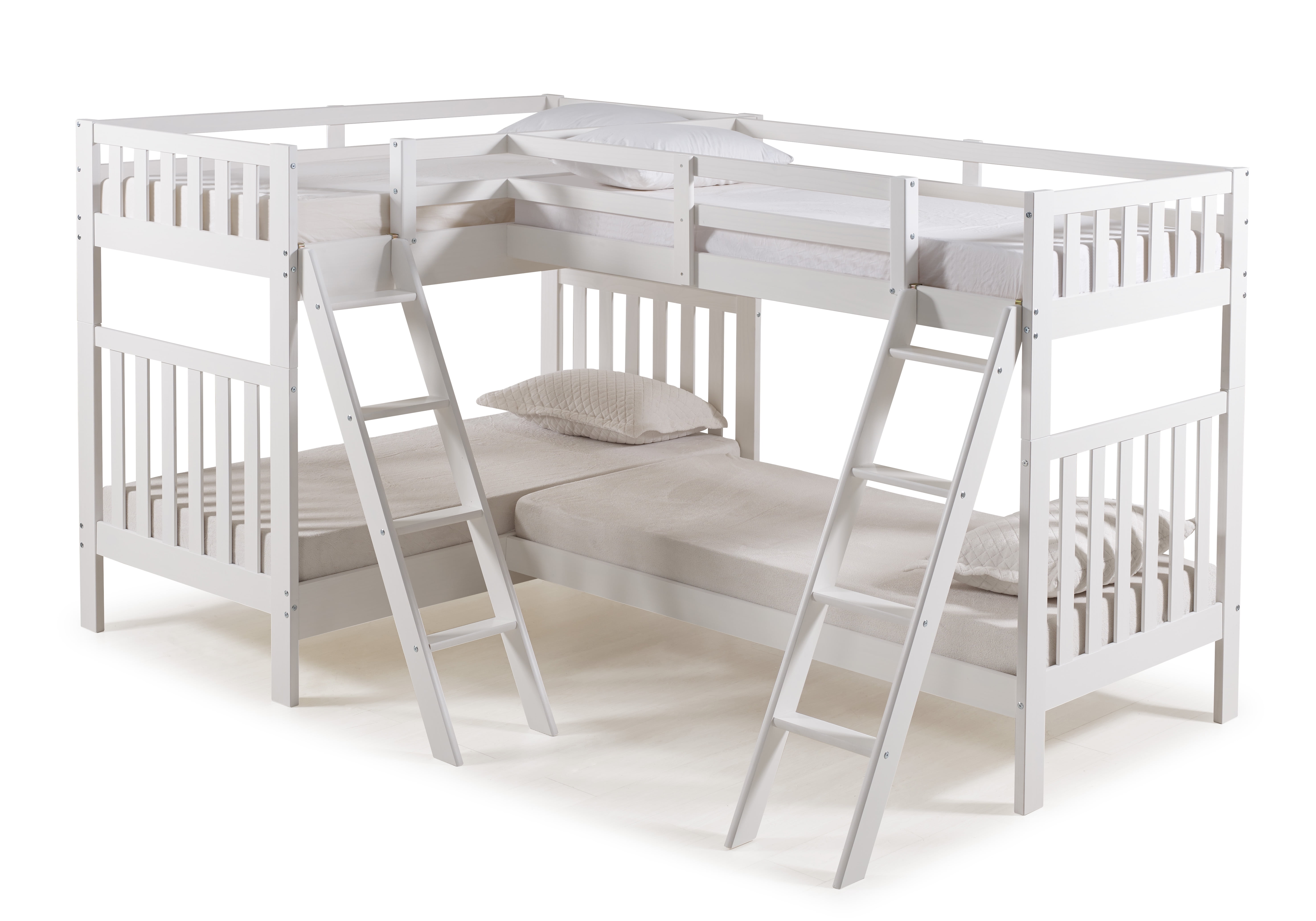 Aurora Twin Over Bunk Bed With, Brazilian Pine Bunk Bed