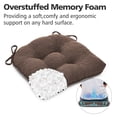 thumbnail image 2 of Shinnwa Chair Cushions for Kitchen Chairs Memory Foam Tufted Dining Chair Pads with Ties Non Slip Seat Cushions, Set of 4, Brown, 2 of 7