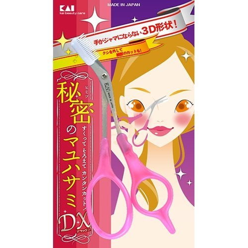 Eyebrow scissors with comb DX pink KQ3031
