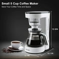 BOSCARE Coffee Maker with Reusable Filter,Small Drip Coffeemaker