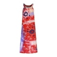 thumbnail image 5 of IROINNID Women's Sleeveless Sundress Round Neckline Regular Dress Prints Dress, 5 of 9
