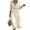 ❧085-Beige, variant on Xuyuer Women's Summer Designer Casual 3/4 Sleeve V-Neck Linen Dress - Relaxed Midi Dress for Everyday, Women's Dress