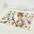 thumbnail image 2 of White Dinosaurs Flowers Pattern Blanket,Comfortable Soft Lamb Wool Throw Blanket,All Season,Warm Lightweight Blankets for Sofa Bed Couch Living Room Chair,30"x40", 2 of 4