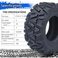 thumbnail image 2 of Set of 2 Garvee ATV Trail Tires 26x12-12/6 PR Knobby Sport Tires, Tubeless, AT26x12-12-6PR TL KNIGHT, 2 of 7