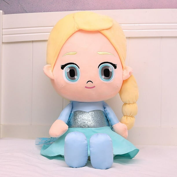 Muñeco de peluche de princesa Elsa Anna de dibujos animados de Disney, muñeco de trapo para niñas, regalo de cumpleaños, 50cm Gao Jinjia LED
