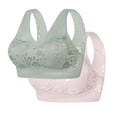 thumbnail image 3 of Sakmal Side Smoothing Women's Bras Green Bralette Balconette Lace Lightly Lined T-Shirt Bras for Ladie XL,2-Pack, 3 of 4