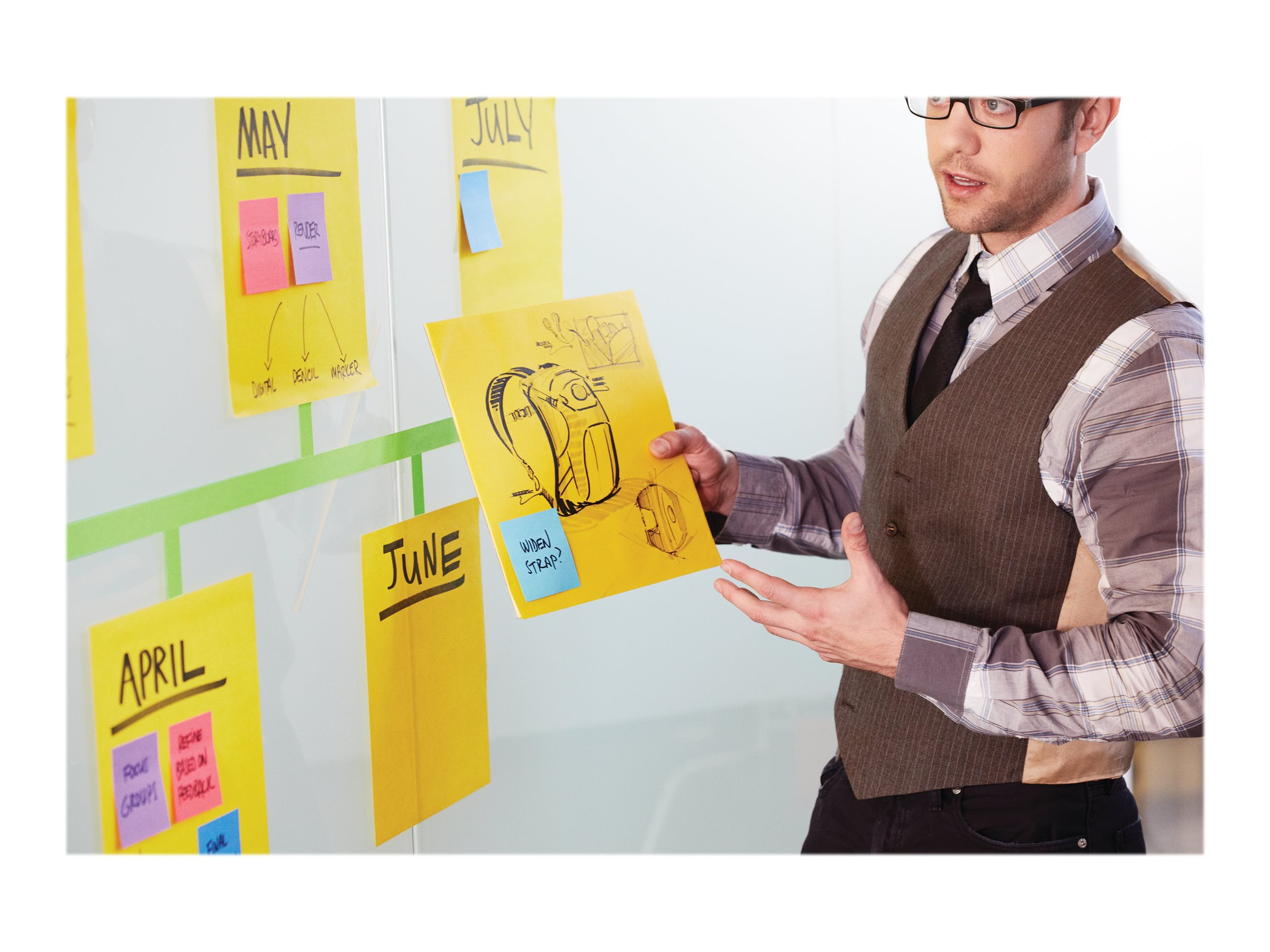 Post-it Gros feuillets super collants, 27,9 cm x 27,9 cm (11 po x 11 po)