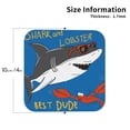 thumbnail image 3 of Disketp Shark With Sunglasses And Lobste Funny Coasters,4 Pcs Leather Coasters With Holder, Perfect Housewarming Hostess Gifts,Protect Furniture From Water Marks Scratch, 3 of 9