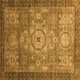 thumbnail image 1 of Ahgly Company Indoor Square Abstract Orange Modern Area Rugs, 4' Square, 1 of 4