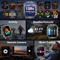 thumbnail image 3 of Smartwatch for Men with Fitness Tracker, 2.01-inch Answer/Make Calls/100+ Sport Modes, IP68 Waterproof, men's Military Smartwatch compatible with Android IPhone Devices (Black), 3 of 8