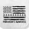 thumbnail image 4 of Inktastic Parkinson's Awareness Gray Ribbons and Flag Boys or Girls Baby Bib, 4 of 4