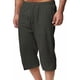 thumbnail image 4 of Pantalones de Lino Casual Suelto Cortado, Color Sólido Cordón Mezcla de Algodón para el Uso Diario, 4 of 6