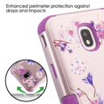 thumbnail image 4 of Kaleidio Case For Samsung Galaxy J7 Crown, J7 Aero, J7 Aura, J7 Top, J7 Eon [Natural TUFF] Impact Hybrid [Shockproof] 3-Piece Dual Layer Cover w/ Overbrawn Prying Tool [Purple Stargazer Flower], 4 of 7