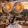 thumbnail image 4 of XtremepowerUS 30,000 BTU Double Tank Top Propane Heater, 3 Heat Settings, 750 Sq Ft Portable Outdoor Radiant Heater for 20 lb Tank, 4 of 11