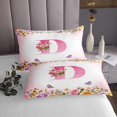 thumbnail image 3 of Erosebridal Letter Initial Coverlet Set King,Monogrammed Personalized Bedding Set,Flower Decor,Ultra Soft,3 Pieces, 3 of 5
