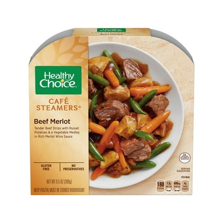 Healthy Choice Cafe Steamers Beef Merlot 9.5oz (PACK OF 8)